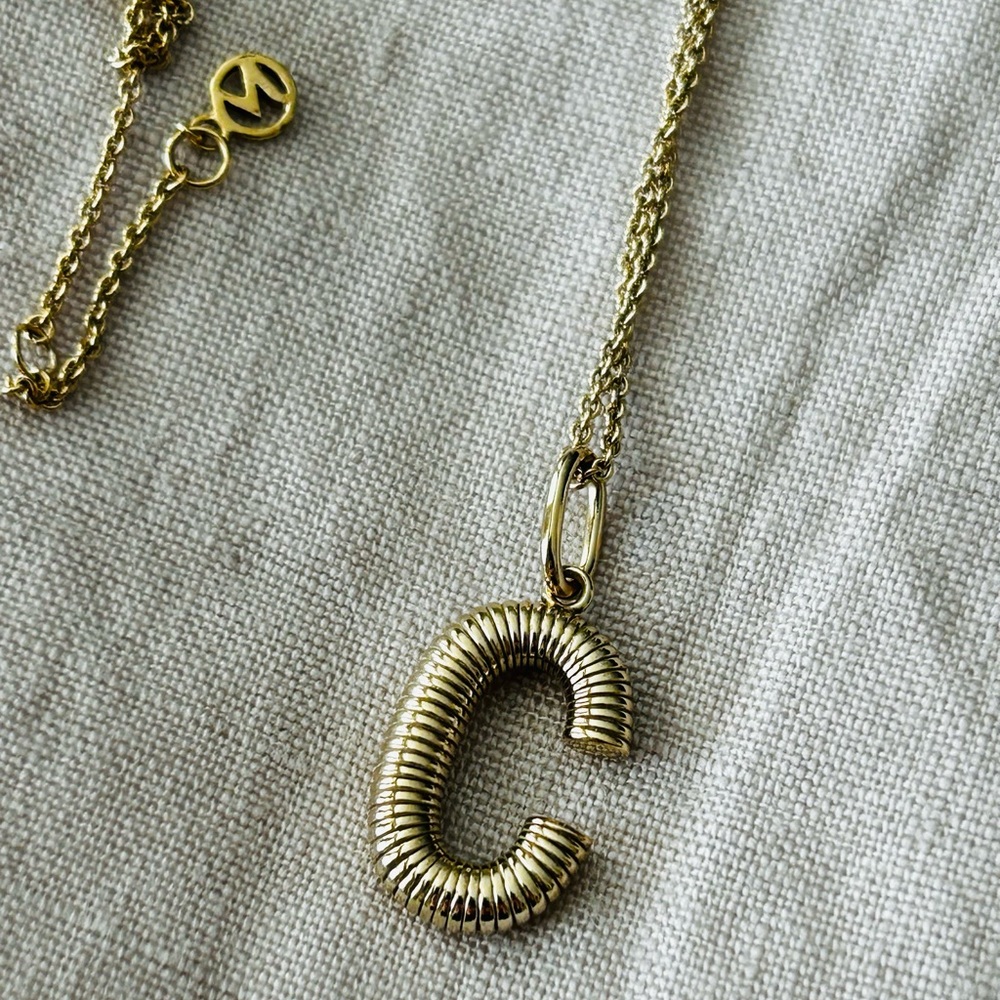 Mejuri Gold Initial Necklace